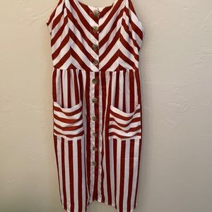 Maxi Dress with Stripes & Pockets!